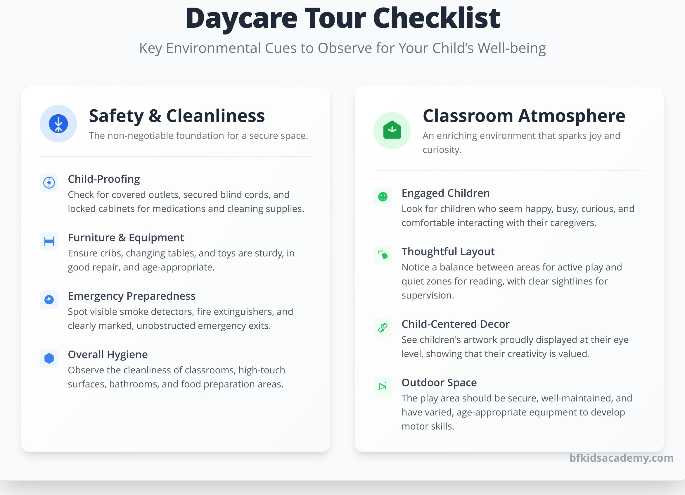 How to Tour a Daycare Center: The Ultimate Checklist for Parents - Infographic